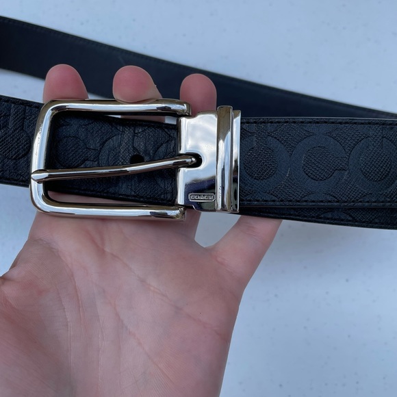 Rare Coach Men's Logo Embossed Belt - Picture 4 of 7